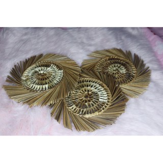 PANDAN round coaster with fringes for SALE!