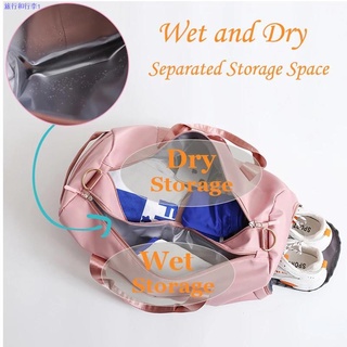 ⊕▼✕Travel Bag Waterproof Dry and Wet Separation Sport Bag Fitness Bag Gym Totes for Men Women