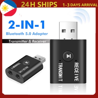 2 in 1 USB Wireless Bluetooth 5.0 Receiver Audio Transmitter Dongle Adapter Drive
