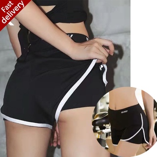 Running Shorts 2 In 1 Double-deck Quick Dry GYM Sport Short Sweatpants Yoga Sportswear For Women