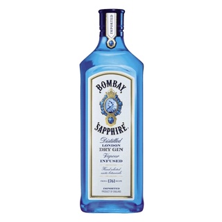 Bombay Sapphire london dry gin 750ml with balloon glass