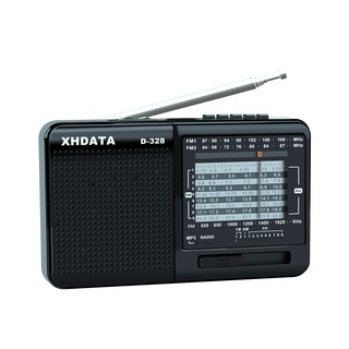 Audio XHDATA D-328 FM Radio AM SW Portable Shortwave Radio Band MP3 Player With TF Card Jack 4Ω/3W R