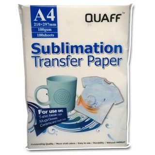 QUAFF SUBLIMATION PAPER A4 SIZE (100SHEETS)