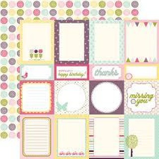 Echo Park 12x12 Cardstocks This And That - Journaling Cards (4 pcs)