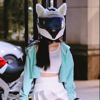 《shipping in 24 hours》cat ear helmet decoration motorcycle electric car female knight locomotive ski helmet ear plush#High quality