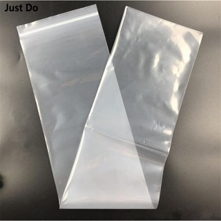 long Extra Heavy-Duty Reclosable Plastic Packaging Bags Strong Poly Zip Lock Plastic Zipper Clear