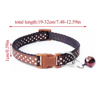 DDCCGGFASHION 1pc cat and dog collar bell dot adjustable buckle accessories (2)