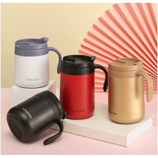 Vacuum Coffee Hot and Cool Mug Cup with Handle and Cover