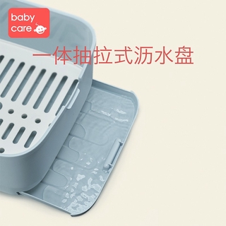 ✚▤babycare baby bottle storage box drain rack baby bottle tableware storage box with lid dust-proof