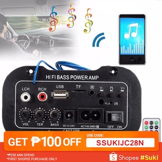 【Ready Stock】✵☒☂220V Car Bluetooth Amplifier Bluetooth 2.1 Hi-Fi Bass Power AMP Mini Car Amplifier S
