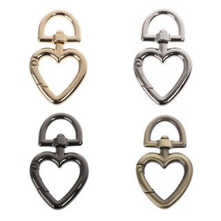 ❤❤ Heart Shape Metal Swivel Clasp Lanyard Snap Hook Spring Claw Clasps