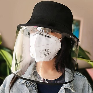 [Anti-fog] Korean protective epidemic hat fisherman hat transparent face removable outdoor baseball cap (1)