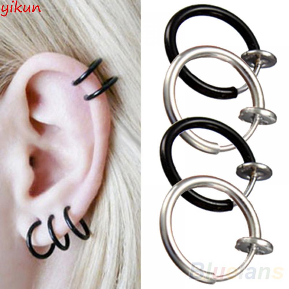 2pcs Clip Body Piercing Punk Earring Jewelry Lip Rings