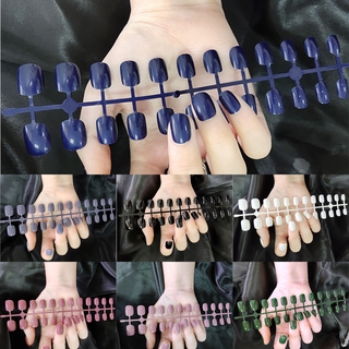 【Fake Nails】24pcs/False French Acrylic Fake Nail Tips Point Artificial Nail/Fake Nails/Fake Nails With Glue/Fake Nails With Design/fake nails with design