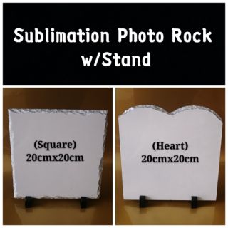 Sunlimation Photo Rock w/Stand 20cmx20cm Square & Heart