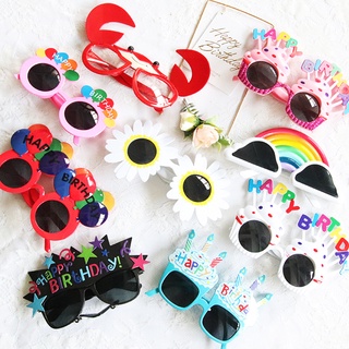 Party Atmosphere Glasses Birthday Glasses Funny Glasses Happy Birthday Letter Party Decoration Glasses