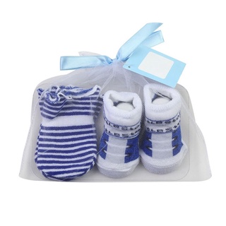 【spot goods】 ▨❧✚Baby Socks+Anti-Scratch Gloves Set for Baby Boys Infant 0-6 Months Newborn Gifts (3)