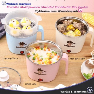 Portable Multifunction Mini Hot Pot Electric Rice Cooker Steamer