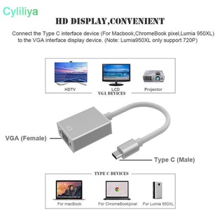 USB 3.1 TYPE C TO VGA 1080P HDTV USB TYPE-C to VGA Adapter for New Macbook air 12" Google Chromebook