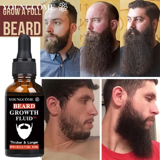 YOUNGCOME Men's Beard Essential Growth Oil Beard Growth Fluid Repair Hair Follicle Growth Moustache (1)