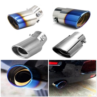 Universal Car Muffler Tip Round Stainless Steel Pipe Chrome Tail Muffler Tip Pipe Silver Car Accessories Muffler