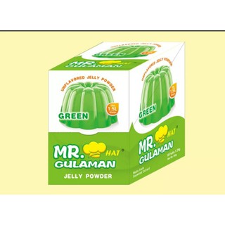 Mr. Hat Gulaman Jelly Powder Unflavored Green (25g x 10pcs)