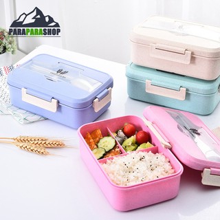 Wheat straw heat preservation lunch box student lunch box three compartment Japanese lunch box