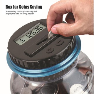 Clear Digital Piggy Bank Coin Savings Counter LCD Counting Money Jar Change Gift (1)