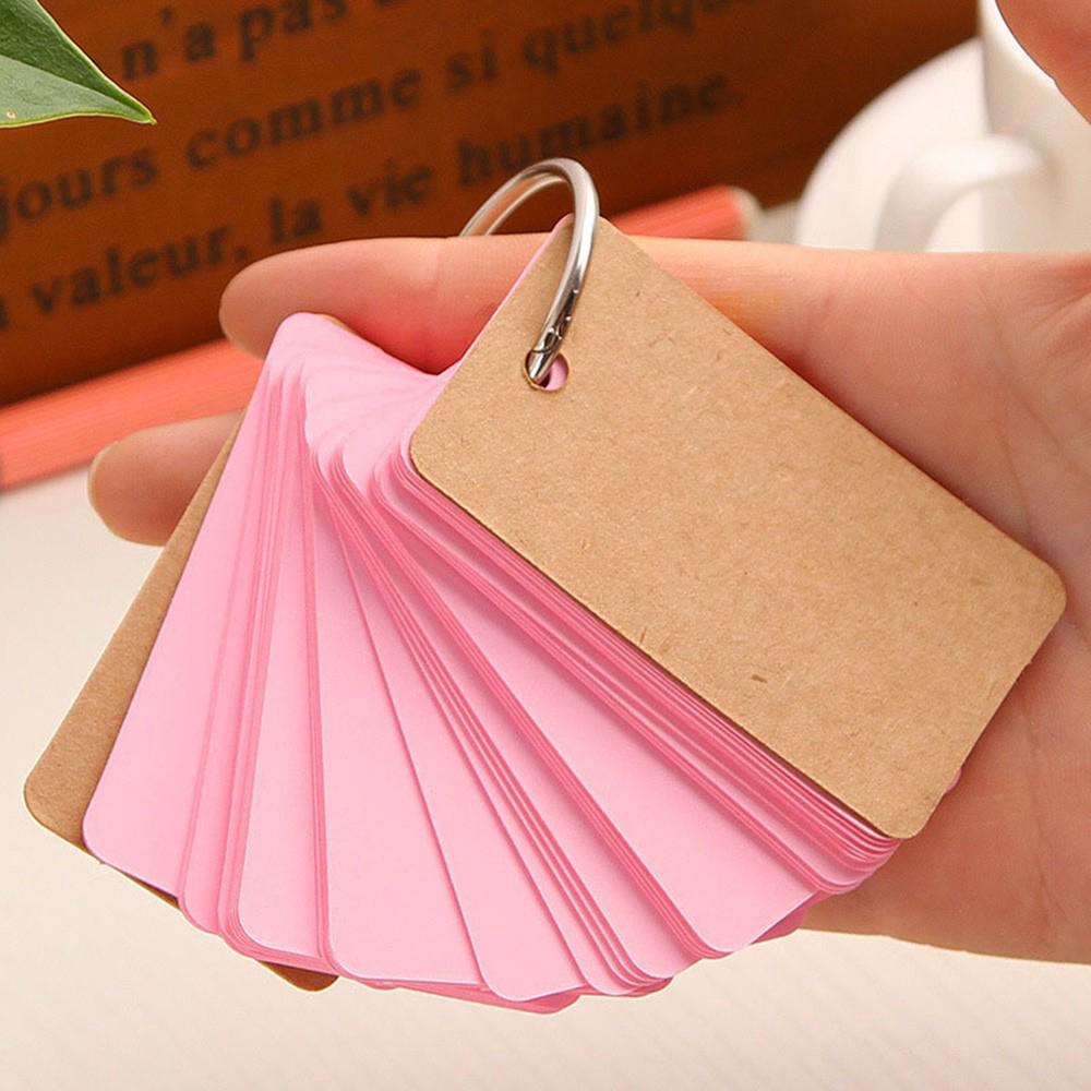 Loose-Leaf ring Notepad Study Word Card Portable DIY Notes