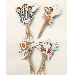 tinkerbell toothpick cupcake topper 24pcs/pack for decoration cupcake partyneeds alehuangpartyneeds (2)