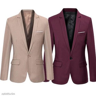 ◆☍❀Large size S-6XL Men's Slim Blazer Formal Business Wear One Button Suit
