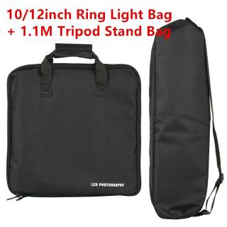 Portable Selfie Ring Light & Tripod Stand Carry Bag For 10/12'' Ring LED Bag Kit