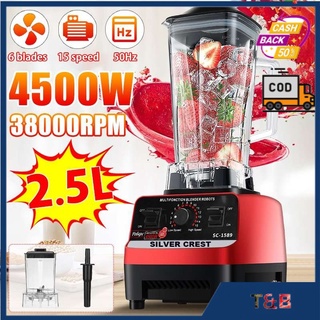 Blender 2.5L capacity food blender multifunctional household ice crusher juicer 4500W high power