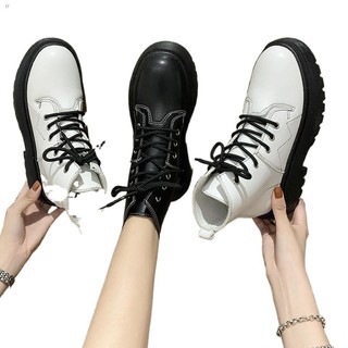Preferred♝Bestseller Korea Casual Thick bottom Ankle Boots Women Simple white/black Shoes