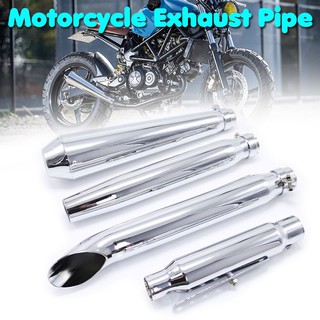 Universal Motorcycle Exhaust Pipe Muffler Exhaust Tip Vintage Rear Pipe Tail Tube