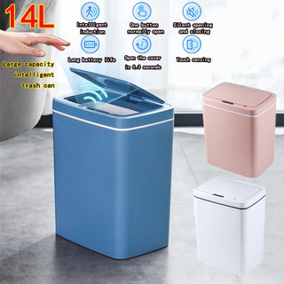 14L Smart Trash Can Wireless Sensor Automatic Trash Bin Nontouch Garbage Bin Household Waste Dustbin
