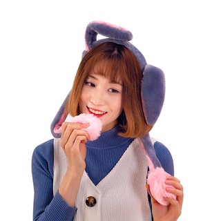 LED Attractive Cuddly Moving Rabbit Ears Cute Balloon Hat Bunny Plush Hat Funny Playtoy Ear Rabbit (4)