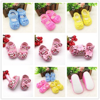 Baby Shoes Soft Soled Bowknot Crib Shoes Foral Shoes