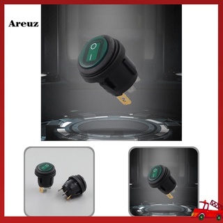 areuz Waterproof Toggle Switch 3Pin Snap-In Round Rocker On/Off Switch Dustproof for Boat