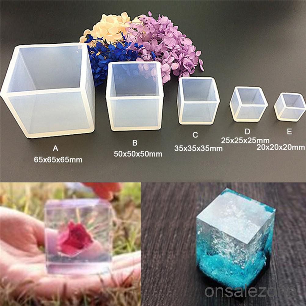 OZPH ☼❤ Pendant Mold Jewelry Making Cube Resin Casting Mould