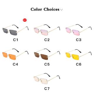 INS European and American Trend Frameless Ladies Square Sunglasses Small Frame Gradient Color Sunglasses (5)