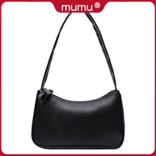 Mumu #3088 Simple Elegant Korean Bag Women Small Shoulder Bag Pure Color Casual Sling Handbags