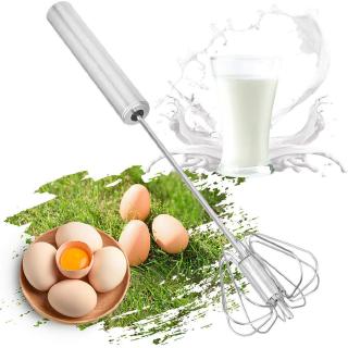 Egg Whisk Mini - Egg Beater Mixer, Semi Automatic Hand Mixer, Cooking Utensils, Stainless Steel