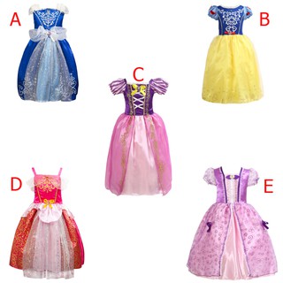 Princess Girls Rapunzel Costumes Cosplay Fancy Party Girl Princess Dresses for Festival Pageant
