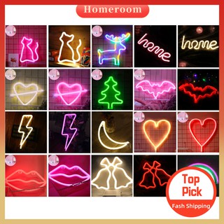 Valentine's Day Gift 20 Colors&Shapes LED USB powered Neon Light Battery Operated Neon Sign Decorative Lights Wall Decor for Birthday Party Wedding Children Baby Bedroom Bar