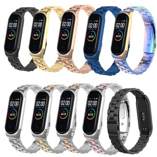 For Xiaomi Mi Band 3 / Mi Band 4 Stainless Steel Watch Band Replacement Strap Bracelet Accessory
