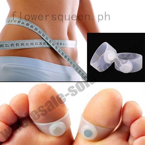 1Pair Beauty Slimming Silicone Foot Magnetic Toe Ring Weight Loss Fitness Health