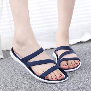 ▨2021 new rubber Crocs Summer Beach Flat Casual slippers for women slides