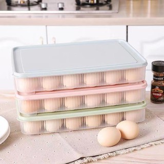 24 grid egg box refrigerator egg storage crisper box egg tray kitchen dustproof food storage box
