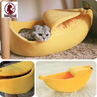 Banana Peel Cat House Cute Bed Mat Soft Plush Padding Cushion for Cats Kittens